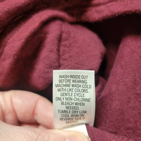 Croft & Barrow 2X Maroon Burgundy Longsleeve Cowl Neck Pullover Sweatshirt - Picture 10 of 10